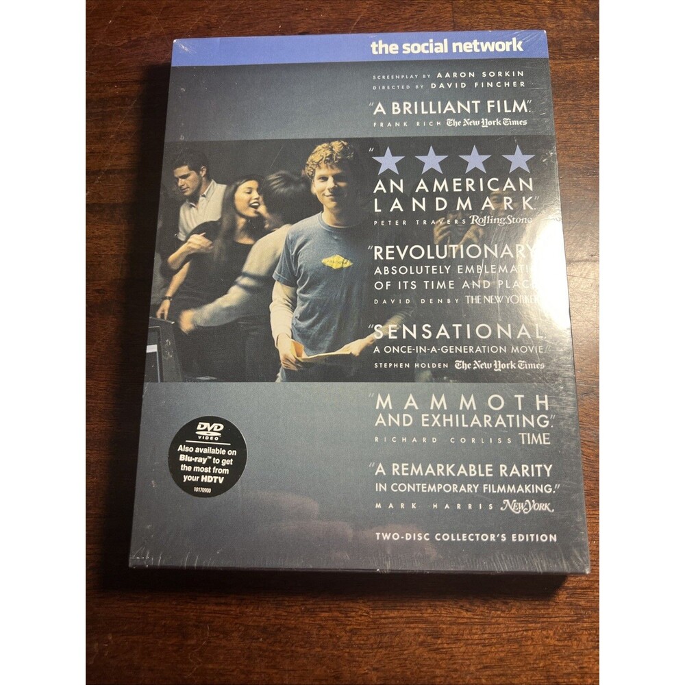 The Social Network - DVD, 2010, Region 1, Widescreen, Fast Shipping, New Sealed